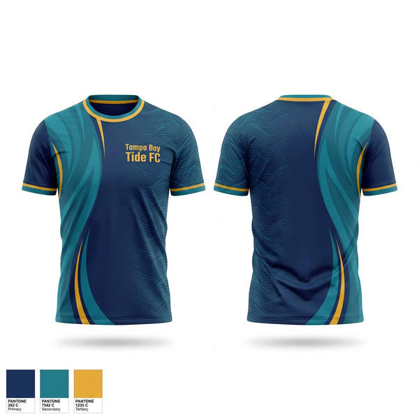 Short Sleeve Performance Shirt, Tampa Bay Tide FC, Men's Soccer, Teamtime, Team time, sublimation, custom sports apparel, team uniforms, spirit wear, spiritwear, sports uniforms, custom shirts, team store, custom team store, fundraiser sports, apparel fundraiser