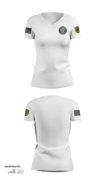 Robstown Police Department Narcotics Division Women's Short Sleeve V-neck Shirt - 23
