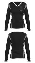 Bauxite Middle School Basketball 40408407 Women's Long Sleeve V-neck Shirt - 35