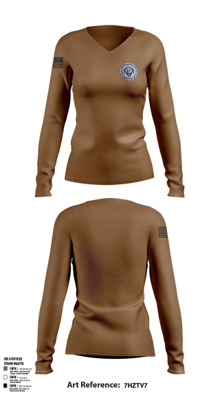 Womens Long Sleeve Vneck Shirt, ASU Great Lakes, , Teamtime, Team time, sublimation, custom sports apparel, team uniforms, spirit wear, spiritwear, sports uniforms, custom shirts, team store, custom team store, fundraiser sports, apparel fundraiser