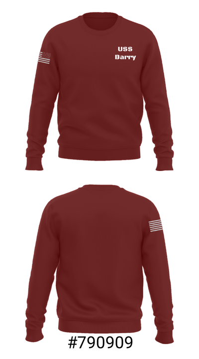 USS Barry 76418110 Crew Neck Sweatshirt - 2