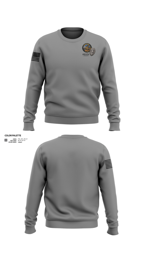 Crew Neck Sweatshirt, Hahira Police Department, Police, Teamtime, Team time, sublimation, custom sports apparel, team uniforms, spirit wear, spiritwear, sports uniforms, custom shirts, team store, custom team store, fundraiser sports, apparel fundraiser