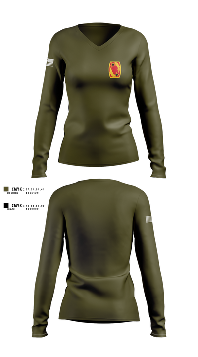 69th ADA 16830028 Women's Long Sleeve V-neck Shirt - 2