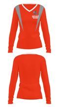 North Scott High School Bowling 78157248 Women's Long Sleeve V-neck Shirt - 29