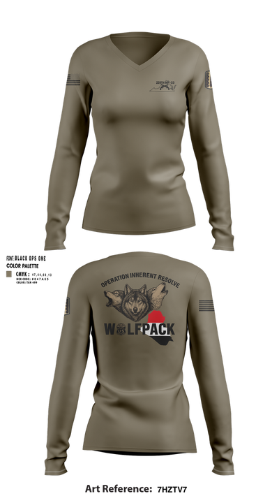 229TH MP CO Women's Long Sleeve V-neck Shirt - 102