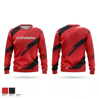 Crew Neck Sweatshirt, Fire-Fastpitch, Softball, Teamtime, Team time, sublimation, custom sports apparel, team uniforms, spirit wear, spiritwear, sports uniforms, custom shirts, team store, custom team store, fundraiser sports, apparel fundraiser