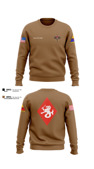 Crew Neck Sweatshirt, , Army, Teamtime, Team time, sublimation, custom sports apparel, team uniforms, spirit wear, spiritwear, sports uniforms, custom shirts, team store, custom team store, fundraiser sports, apparel fundraiser