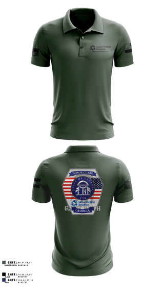 Short Sleeve Performance Polo, GMR Georgia Honor Guard, EMS/EMT, Teamtime, Team time, sublimation, custom sports apparel, team uniforms, spirit wear, spiritwear, sports uniforms, custom shirts, team store, custom team store, fundraiser sports, apparel fundraiser