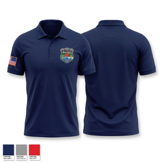 Short Sleeve Performance Polo, Town of Clinton Police, Police, Teamtime, Team time, sublimation, custom sports apparel, team uniforms, spirit wear, spiritwear, sports uniforms, custom shirts, team store, custom team store, fundraiser sports, apparel fundraiser
