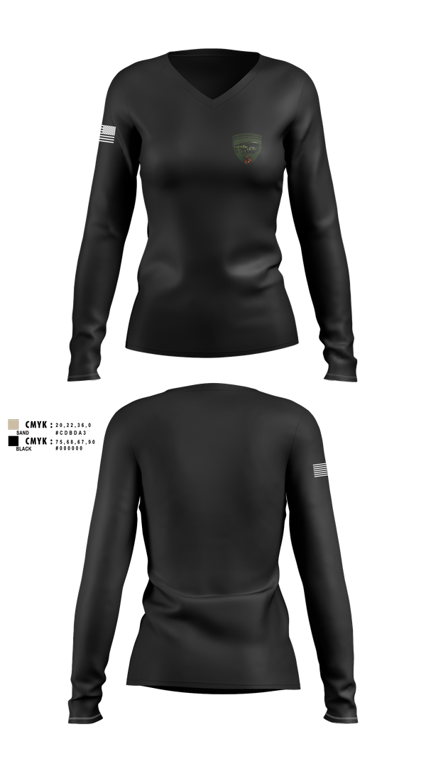 Womens Long Sleeve Vneck Shirt, BrdSchZg, Air Force, Teamtime, Team time, sublimation, custom sports apparel, team uniforms, spirit wear, spiritwear, sports uniforms, custom shirts, team store, custom team store, fundraiser sports, apparel fundraiser