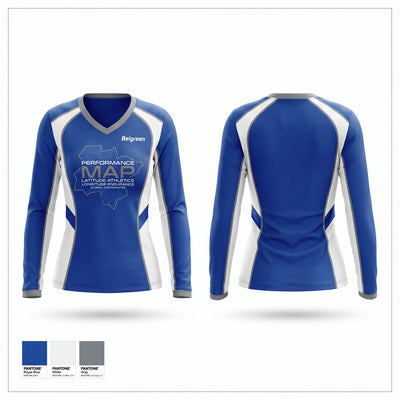 Belgreen Women's Long Sleeve V-neck Shirt - 1