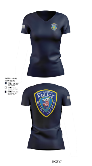 Womens Short Sleeve Vneck Shirt, Port Authority Police, , Teamtime, Team time, sublimation, custom sports apparel, team uniforms, spirit wear, spiritwear, sports uniforms, custom shirts, team store, custom team store, fundraiser sports, apparel fundraiser