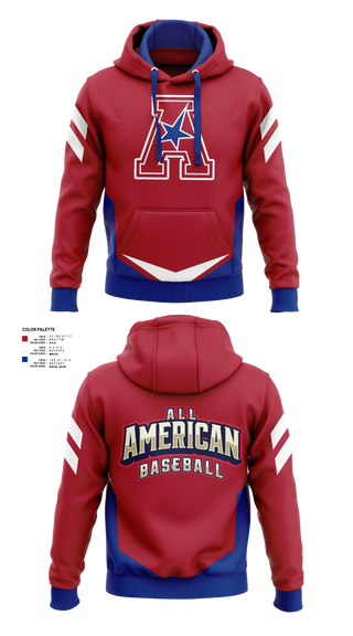 Hoodie, All American, Baseball, Teamtime, Team time, sublimation, custom sports apparel, team uniforms, spirit wear, spiritwear, sports uniforms, custom shirts, team store, custom team store, fundraiser sports, apparel fundraiser