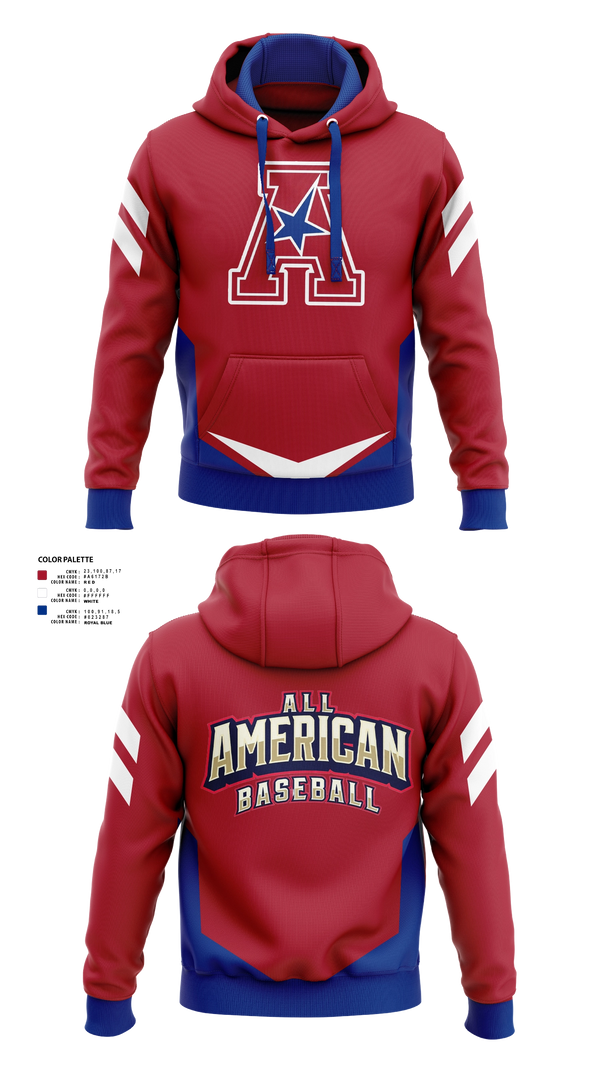 Hoodie, All American, Baseball, Teamtime, Team time, sublimation, custom sports apparel, team uniforms, spirit wear, spiritwear, sports uniforms, custom shirts, team store, custom team store, fundraiser sports, apparel fundraiser