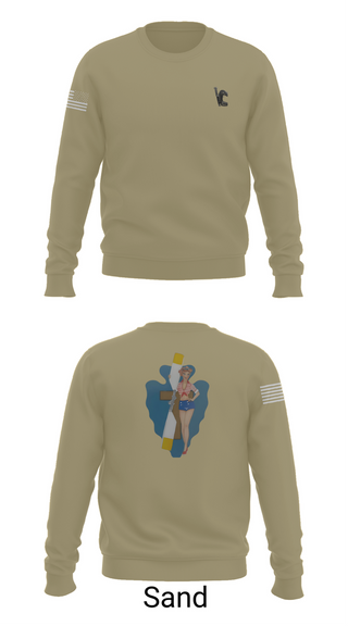 Crew Neck Sweatshirt, B Co 1/114th Maintenance, Army, Teamtime, Team time, sublimation, custom sports apparel, team uniforms, spirit wear, spiritwear, sports uniforms, custom shirts, team store, custom team store, fundraiser sports, apparel fundraiser
