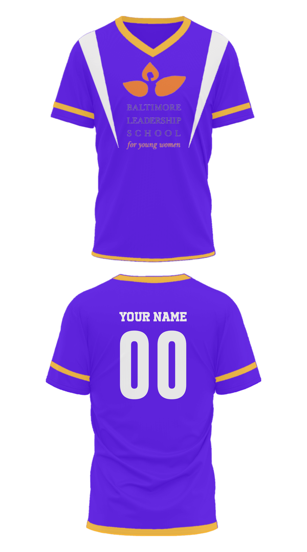 Mens Soccer Jersey, Baltimore Leadership School For Young Women, Spirit Store, Teamtime, Team time, sublimation, custom sports apparel, team uniforms, spirit wear, spiritwear, sports uniforms, custom shirts, team store, custom team store, fundraiser sports, apparel fundraiser