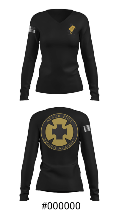 Maur Hill - Mount Academy Swimming 44931227 Women's Long Sleeve V-neck Shirt - 20