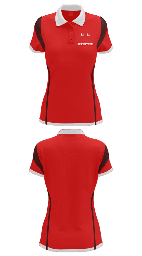 Women's Short Sleeve Performance Polo, GetShitDone, E-Sports, Teamtime, Team time, sublimation, custom sports apparel, team uniforms, spirit wear, spiritwear, sports uniforms, custom shirts, team store, custom team store, fundraiser sports, apparel fundraiser