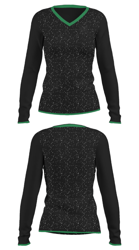 Women's Long Sleeve Vneck Shirt, Frost Middle School, Spirit Store, Teamtime, Team time, sublimation, custom sports apparel, team uniforms, spirit wear, spiritwear, sports uniforms, custom shirts, team store, custom team store, fundraiser sports, apparel fundraiser