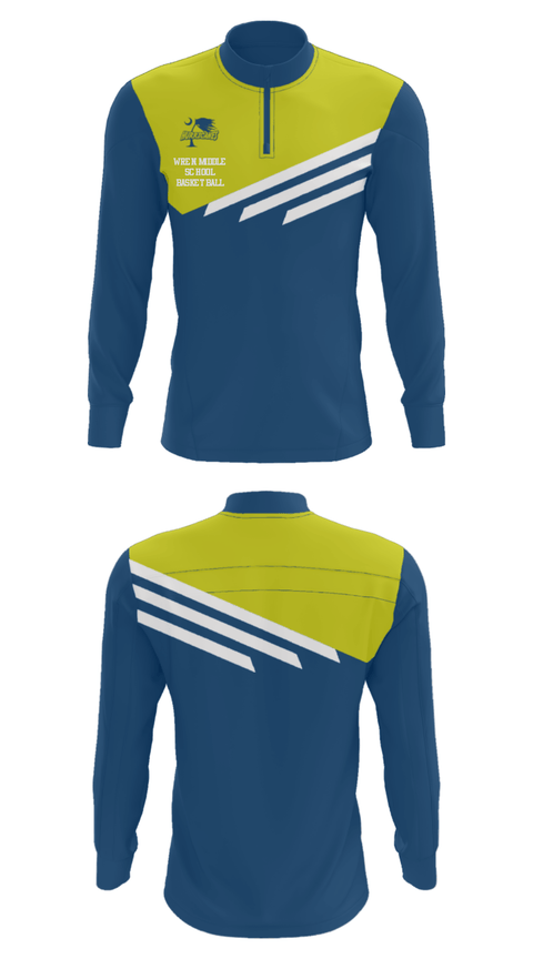 Quarter Zip Jacket, Wren Middle School Basketball, Men's Basketball, Teamtime, Team time, sublimation, custom sports apparel, team uniforms, spirit wear, spiritwear, sports uniforms, custom shirts, team store, custom team store, fundraiser sports, apparel fundraiser