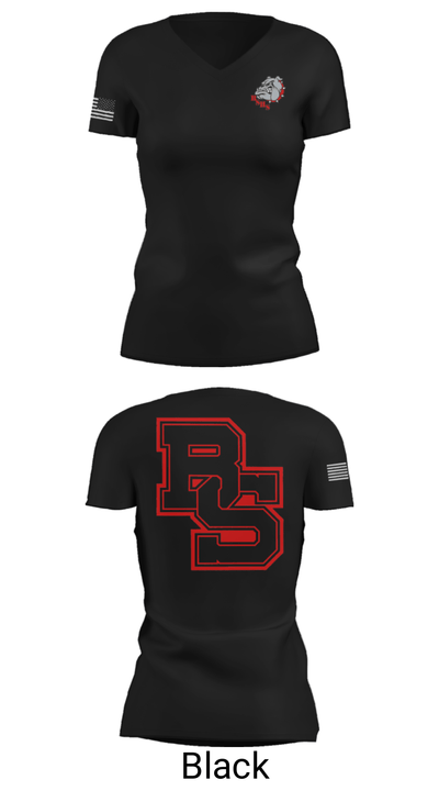 Boiling Springs High School Wrestling 64121299 Women's Short Sleeve V-neck Shirt - 14