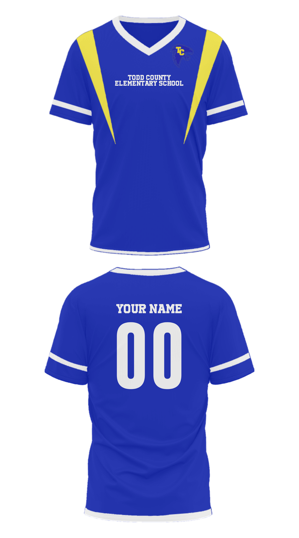Mens Soccer Jersey, Todd County Elementary School, Spirit Store, Teamtime, Team time, sublimation, custom sports apparel, team uniforms, spirit wear, spiritwear, sports uniforms, custom shirts, team store, custom team store, fundraiser sports, apparel fundraiser