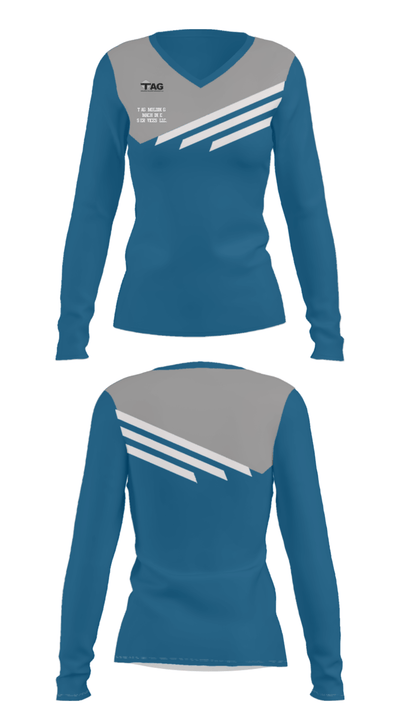 TAG MOLDING MACHINE SERVICES LLC. 35642431 Women's Long Sleeve V-neck Shirt - 25