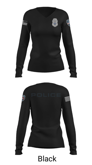 Women's Long Sleeve Vneck Shirt, , Police, Teamtime, Team time, sublimation, custom sports apparel, team uniforms, spirit wear, spiritwear, sports uniforms, custom shirts, team store, custom team store, fundraiser sports, apparel fundraiser