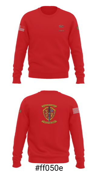 Crew Neck Sweatshirt, 3rd. Battalion 7th. Marines, Marines, Teamtime, Team time, sublimation, custom sports apparel, team uniforms, spirit wear, spiritwear, sports uniforms, custom shirts, team store, custom team store, fundraiser sports, apparel fundraiser