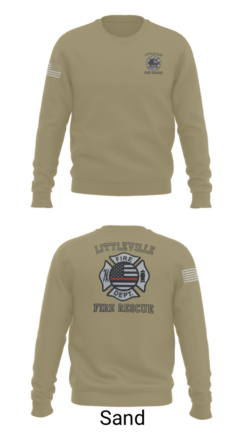 Crew Neck Sweatshirt, Littleville Fire & Rescue, Fire Department, Teamtime, Team time, sublimation, custom sports apparel, team uniforms, spirit wear, spiritwear, sports uniforms, custom shirts, team store, custom team store, fundraiser sports, apparel fundraiser