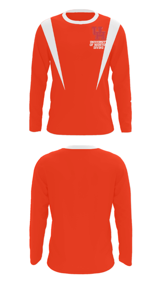 Long Sleeve Performance Shirt, University Of Houston Diving, Spirit Store, Teamtime, Team time, sublimation, custom sports apparel, team uniforms, spirit wear, spiritwear, sports uniforms, custom shirts, team store, custom team store, fundraiser sports, apparel fundraiser