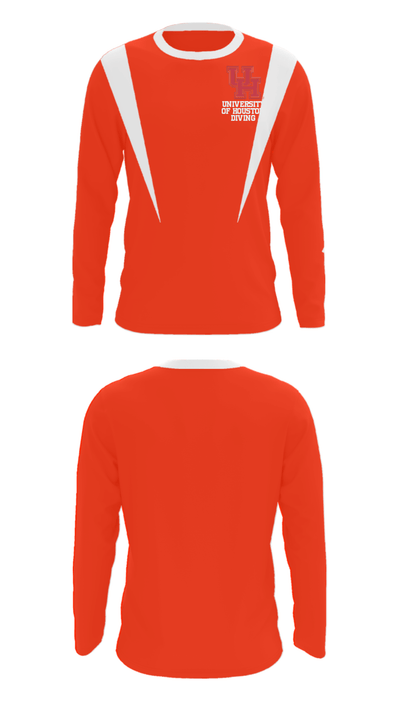 University Of Houston Diving 59322801 Long Sleeve Performance Shirt - 31