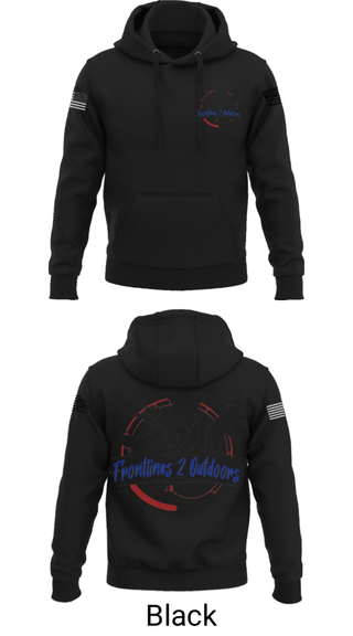 Hoodie, Frontlines 2 Outdoors (F2O), , Teamtime, Team time, sublimation, custom sports apparel, team uniforms, spirit wear, spiritwear, sports uniforms, custom shirts, team store, custom team store, fundraiser sports, apparel fundraiser
