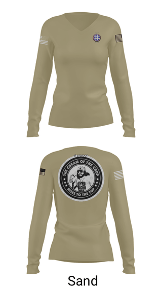 Women's Long Sleeve Vneck Shirt, 263rd QM, Army, Teamtime, Team time, sublimation, custom sports apparel, team uniforms, spirit wear, spiritwear, sports uniforms, custom shirts, team store, custom team store, fundraiser sports, apparel fundraiser