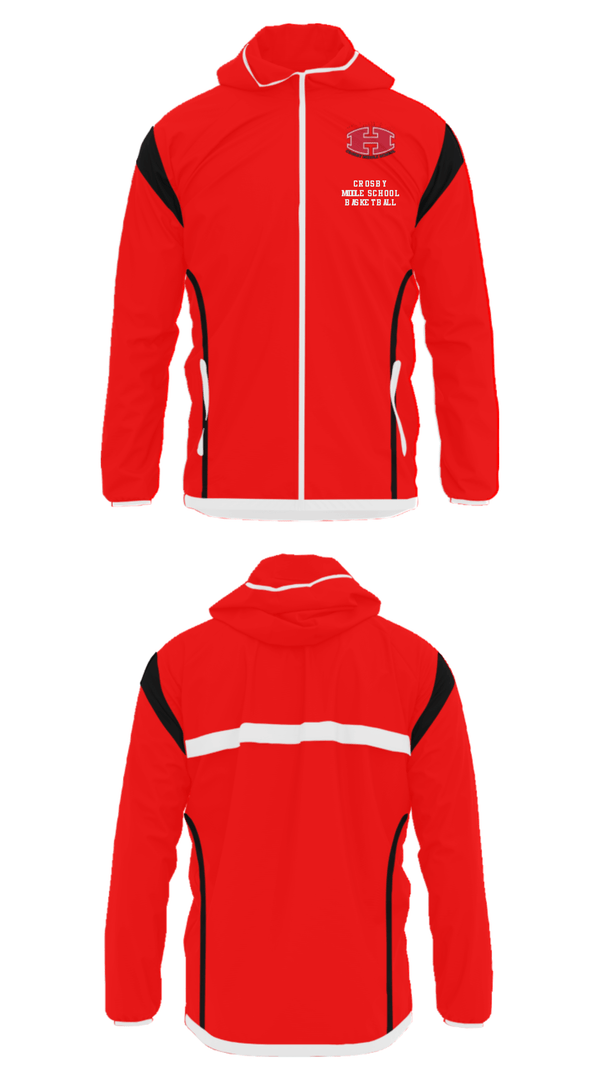 Windbreaker, Crosby Middle School Basketball, Women's Basketball, Teamtime, Team time, sublimation, custom sports apparel, team uniforms, spirit wear, spiritwear, sports uniforms, custom shirts, team store, custom team store, fundraiser sports, apparel fundraiser