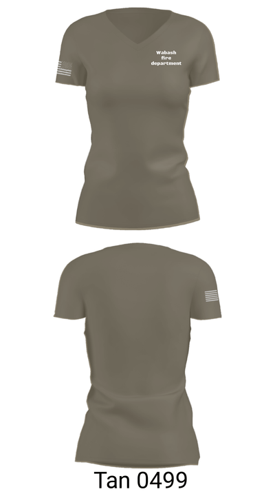 Wabash fire department 89920938 Women's Short Sleeve V-neck Shirt - 36