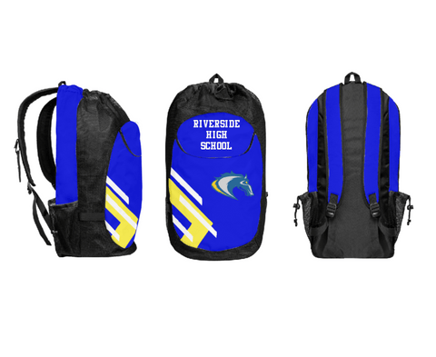 Gear Bag, Riverside High School, Spirit Store, Teamtime, Team time, sublimation, custom sports apparel, team uniforms, spirit wear, spiritwear, sports uniforms, custom shirts, team store, custom team store, fundraiser sports, apparel fundraiser