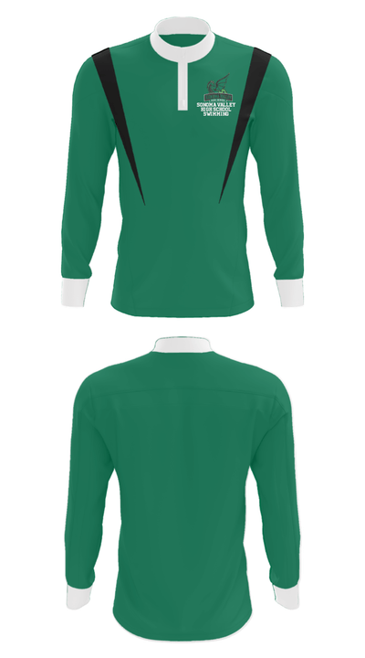 Sonoma Valley High School Swimming 39780566 Quarter Zip Jacket - 28