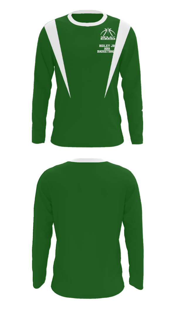 Long Sleeve Performance Shirt, Ridley Jr Aba Basketball, Men's Basketball, Teamtime, Team time, sublimation, custom sports apparel, team uniforms, spirit wear, spiritwear, sports uniforms, custom shirts, team store, custom team store, fundraiser sports, apparel fundraiser