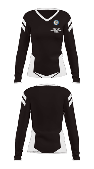Women's Long Sleeve Vneck Shirt, Christ The Teacher Interparochial School, Spirit Store, Teamtime, Team time, sublimation, custom sports apparel, team uniforms, spirit wear, spiritwear, sports uniforms, custom shirts, team store, custom team store, fundraiser sports, apparel fundraiser