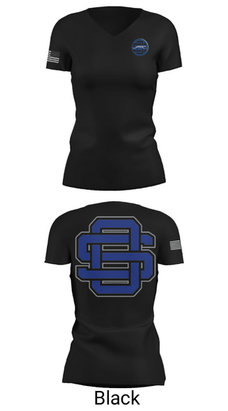 Women's Short Sleeve Vneck Shirt, Ocean Springs Middle School Basketball, Women's Basketball, Teamtime, Team time, sublimation, custom sports apparel, team uniforms, spirit wear, spiritwear, sports uniforms, custom shirts, team store, custom team store, fundraiser sports, apparel fundraiser