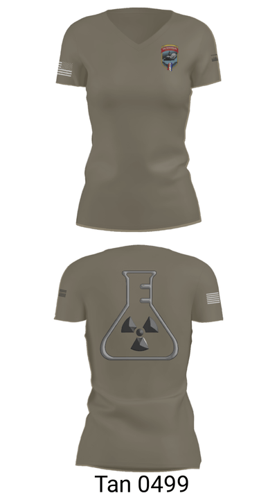 USS Mississippi 78195708 Women's Short Sleeve V-neck Shirt - 36