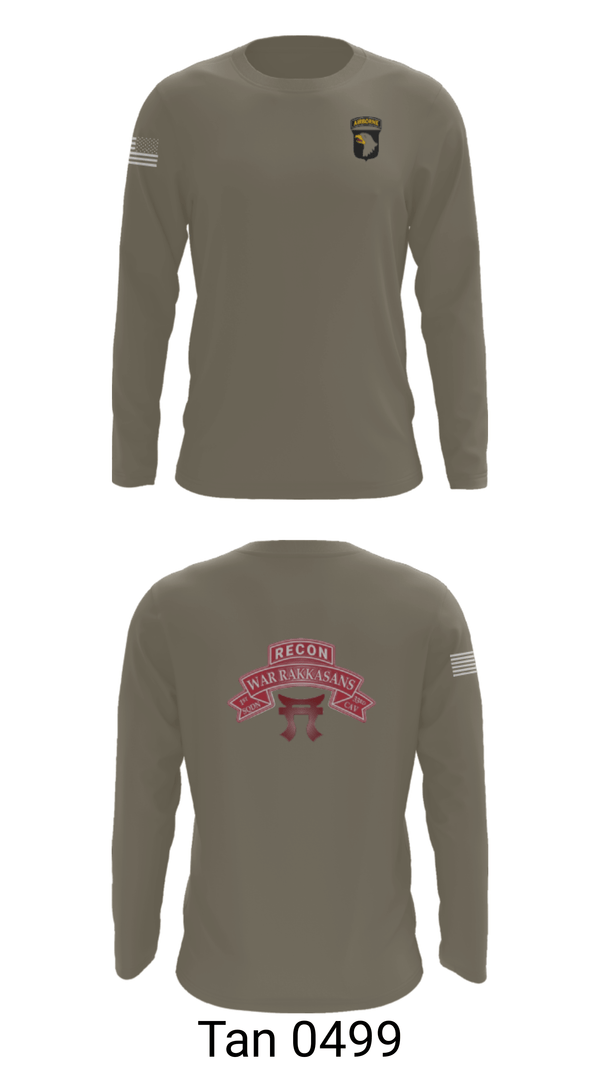 Long Sleeve Performance Shirt, 1-33 CAV, Army, Teamtime, Team time, sublimation, custom sports apparel, team uniforms, spirit wear, spiritwear, sports uniforms, custom shirts, team store, custom team store, fundraiser sports, apparel fundraiser