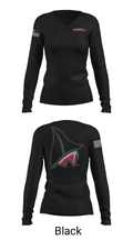 Detroit Lakes High School Swimming 15957792 Women's Long Sleeve V-neck Shirt - 13