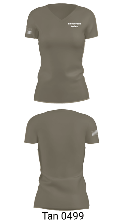 Lumberton Police 44355241 Women's Short Sleeve V-neck Shirt - 36