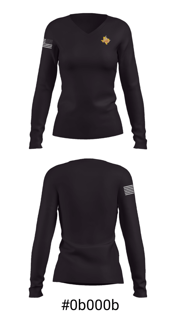 Women's Long Sleeve Vneck Shirt, Impact Sportz, Spirit Store, Teamtime, Team time, sublimation, custom sports apparel, team uniforms, spirit wear, spiritwear, sports uniforms, custom shirts, team store, custom team store, fundraiser sports, apparel fundraiser