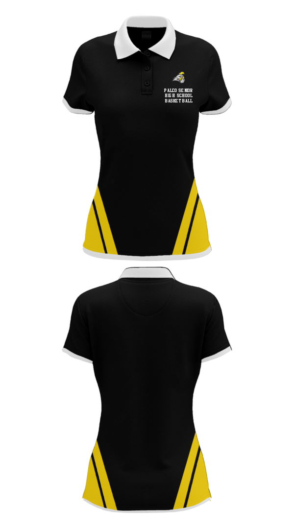 Women's Short Sleeve Performance Polo, Palco Senior High School Basketball, Women's Basketball, Teamtime, Team time, sublimation, custom sports apparel, team uniforms, spirit wear, spiritwear, sports uniforms, custom shirts, team store, custom team store, fundraiser sports, apparel fundraiser