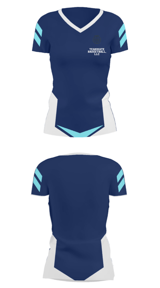 Women's Short Sleeve Vneck Shirt, Teammate Basketball, Llc, Men's Basketball, Teamtime, Team time, sublimation, custom sports apparel, team uniforms, spirit wear, spiritwear, sports uniforms, custom shirts, team store, custom team store, fundraiser sports, apparel fundraiser