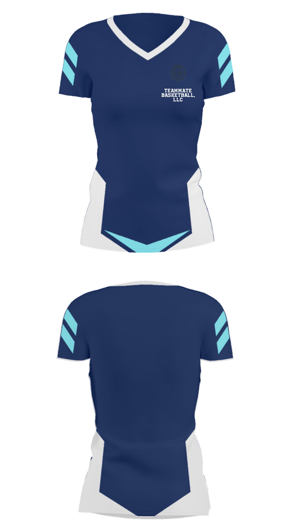 Women's Short Sleeve Vneck Shirt, Teammate Basketball, Llc, Men's Basketball, Teamtime, Team time, sublimation, custom sports apparel, team uniforms, spirit wear, spiritwear, sports uniforms, custom shirts, team store, custom team store, fundraiser sports, apparel fundraiser