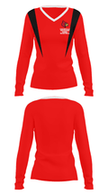 Adamsville Senior High School Basketball 57666882 Women's Long Sleeve V-neck Shirt - 29